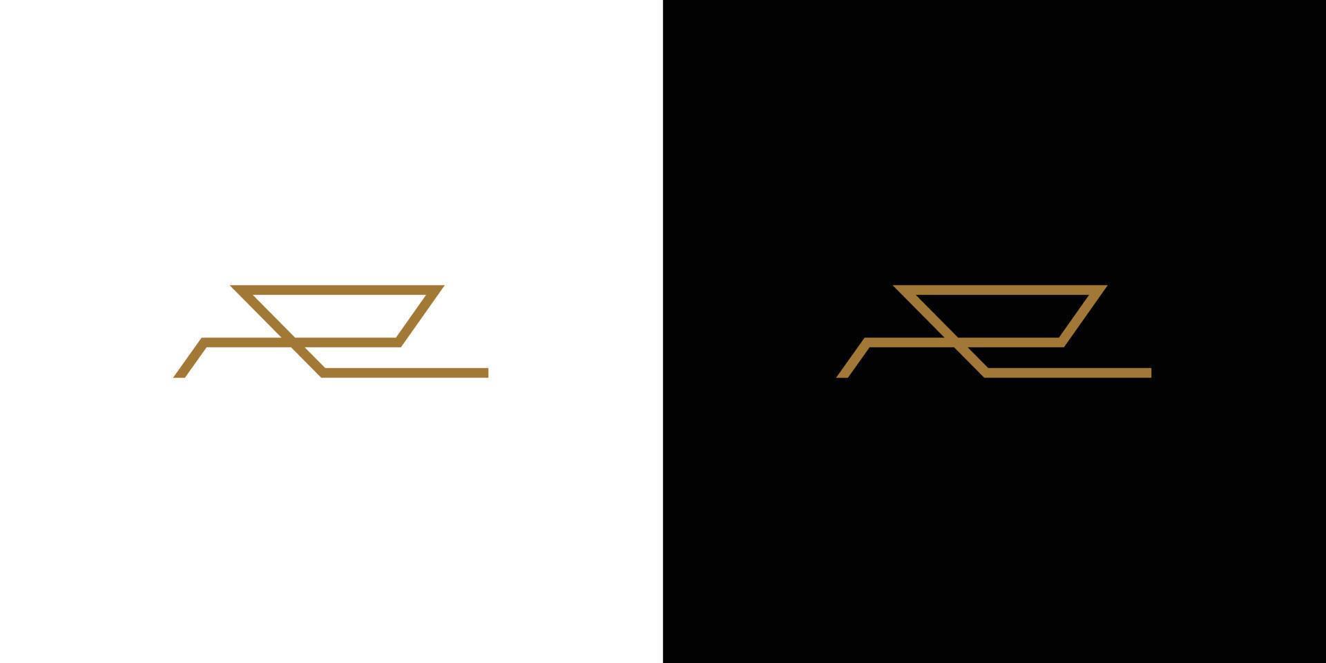 conception moderne et sophistiquée du logo des initiales de la lettre r vecteur