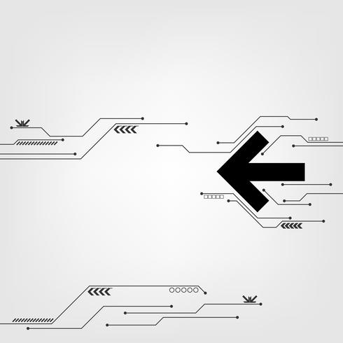 Conception de flèche de technologie de vecteur. vecteur