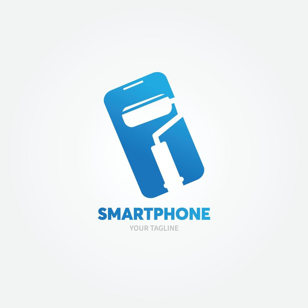 modèle de logo de technologie numérique. conception de vecteur de téléphone portable et de tablette. illustration de gadgets intelligents