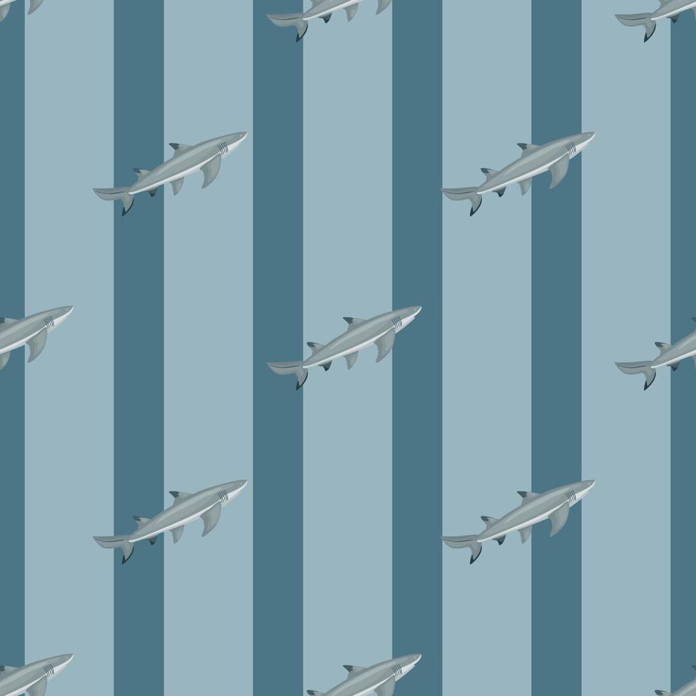 modèle sans couture de requin citron dans un style scandinave. fond d'animaux marins. illustration vectorielle pour enfants textile drôle. vecteur