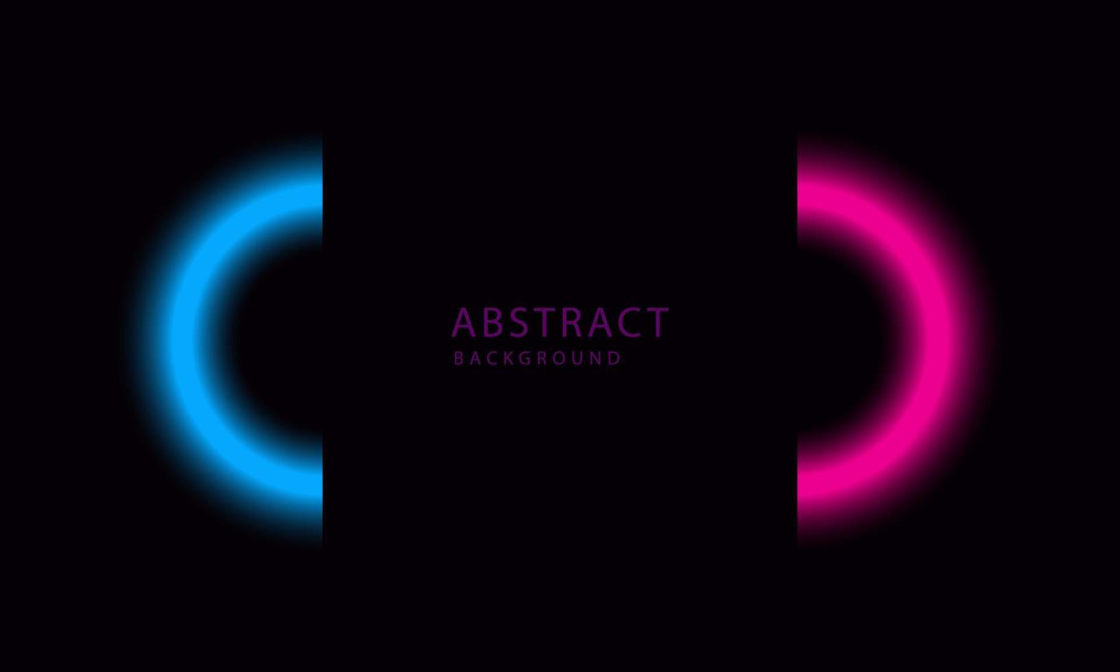 formes abstraites de néon rose et bleu de science-fiction futuriste sur fond noir. conception de papier peint exclusive pour affiche, brochure, présentation, site Web, etc. vecteur