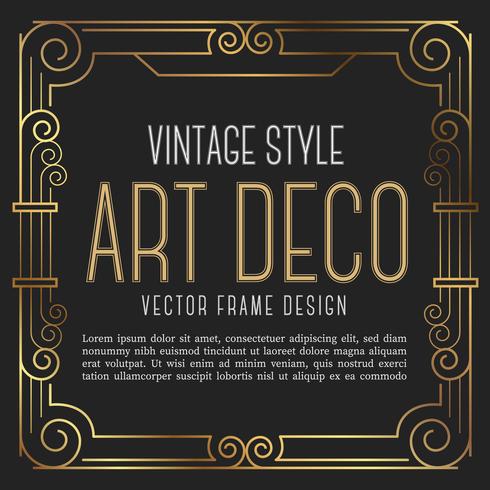 Style vintage de style art déco. illustration vectorielle vecteur