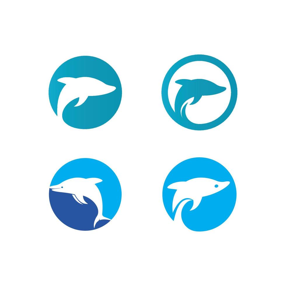 icône du logo dauphin vecteur