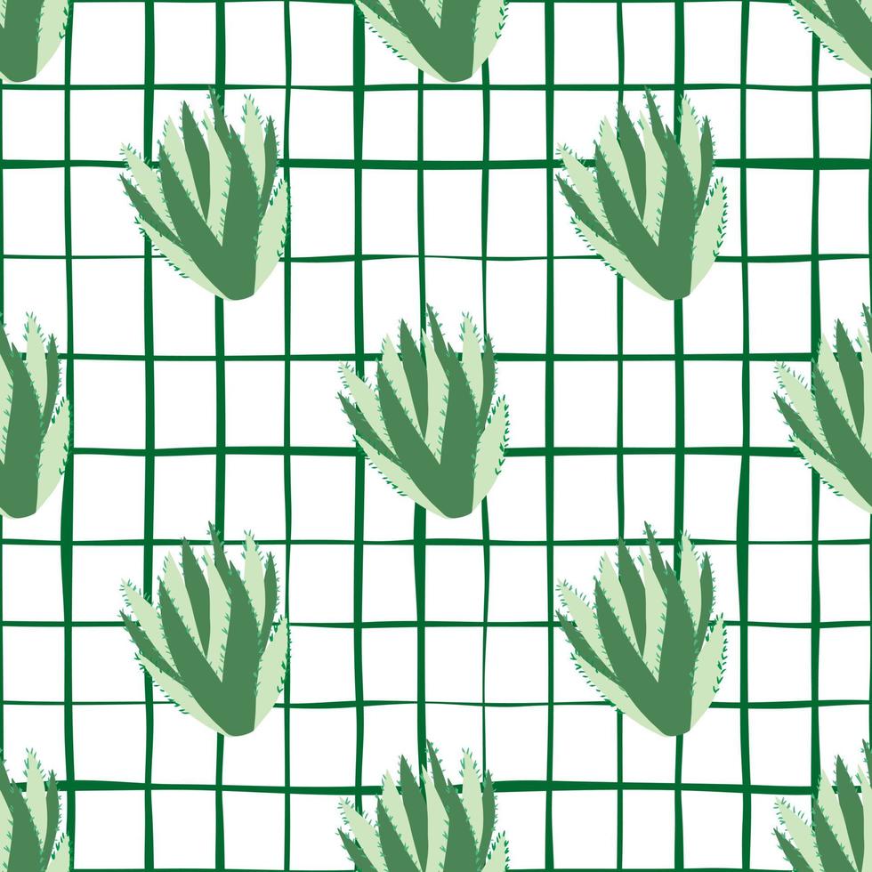 doodle fond exotique botanique. modèle sans couture de cactus. fond d'écran de cactus verts. vecteur