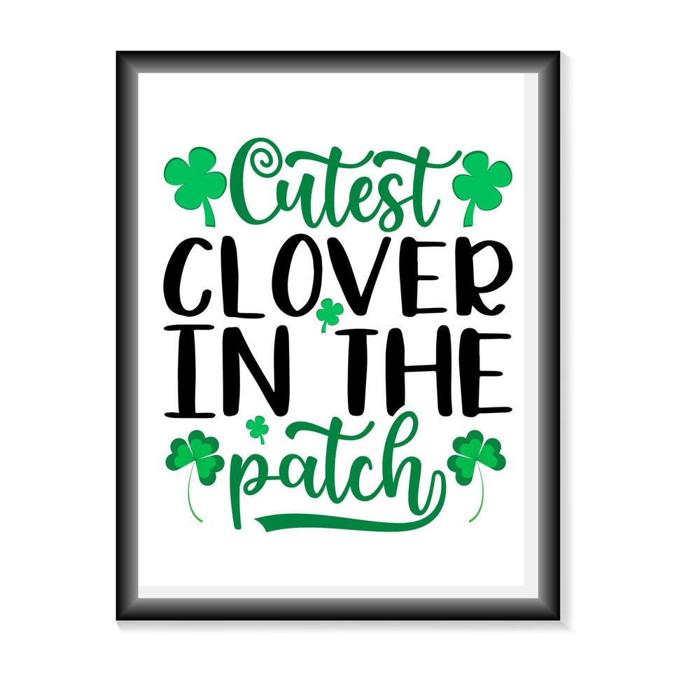 typographie de bonne fête de st.patric sur illustration vectorielle fond blanc. illustration vectorielle de joyeux saint patrick. vecteur