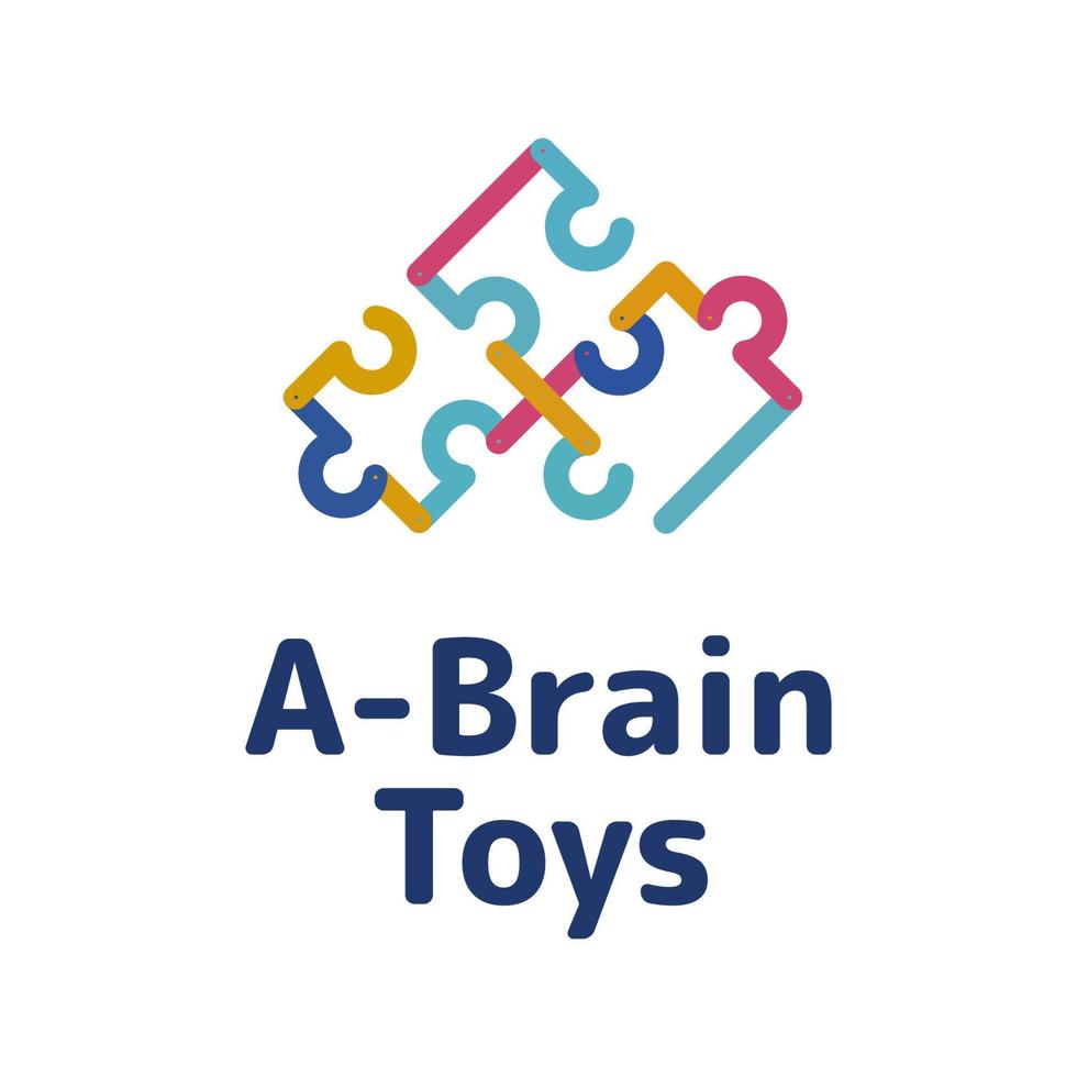 cerveau jouets pour enfants logo inspiration vecteur