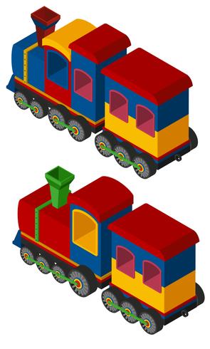 Conception 3D pour les trains vecteur