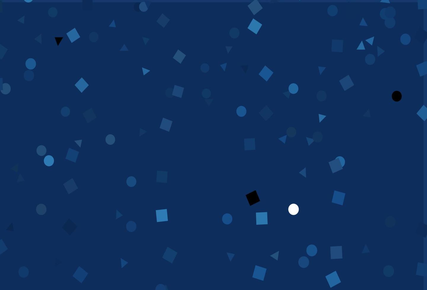 modèle vectoriel bleu clair avec cristaux, cercles, carrés.