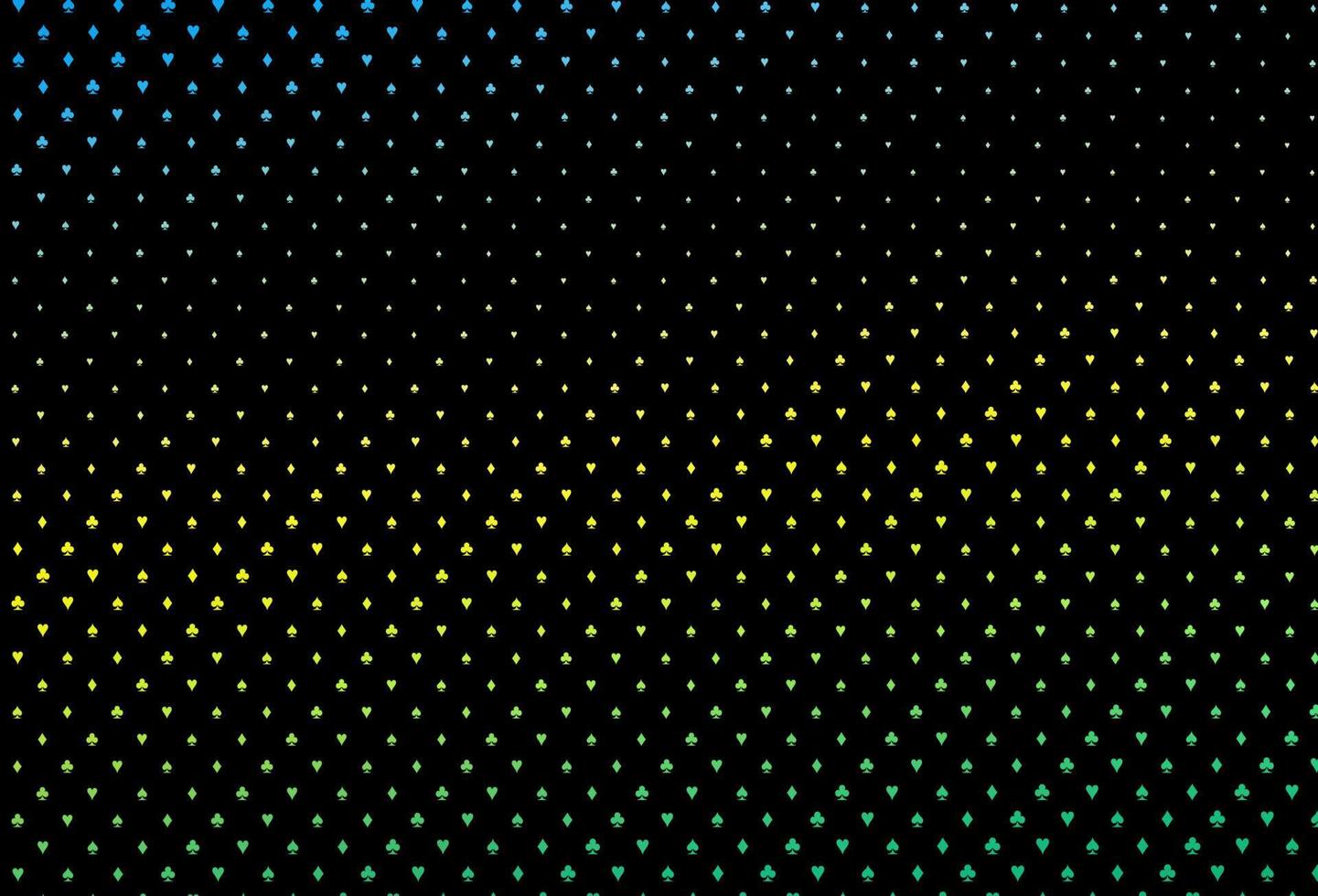 couverture vectorielle bleu foncé et jaune avec des symboles de pari. vecteur