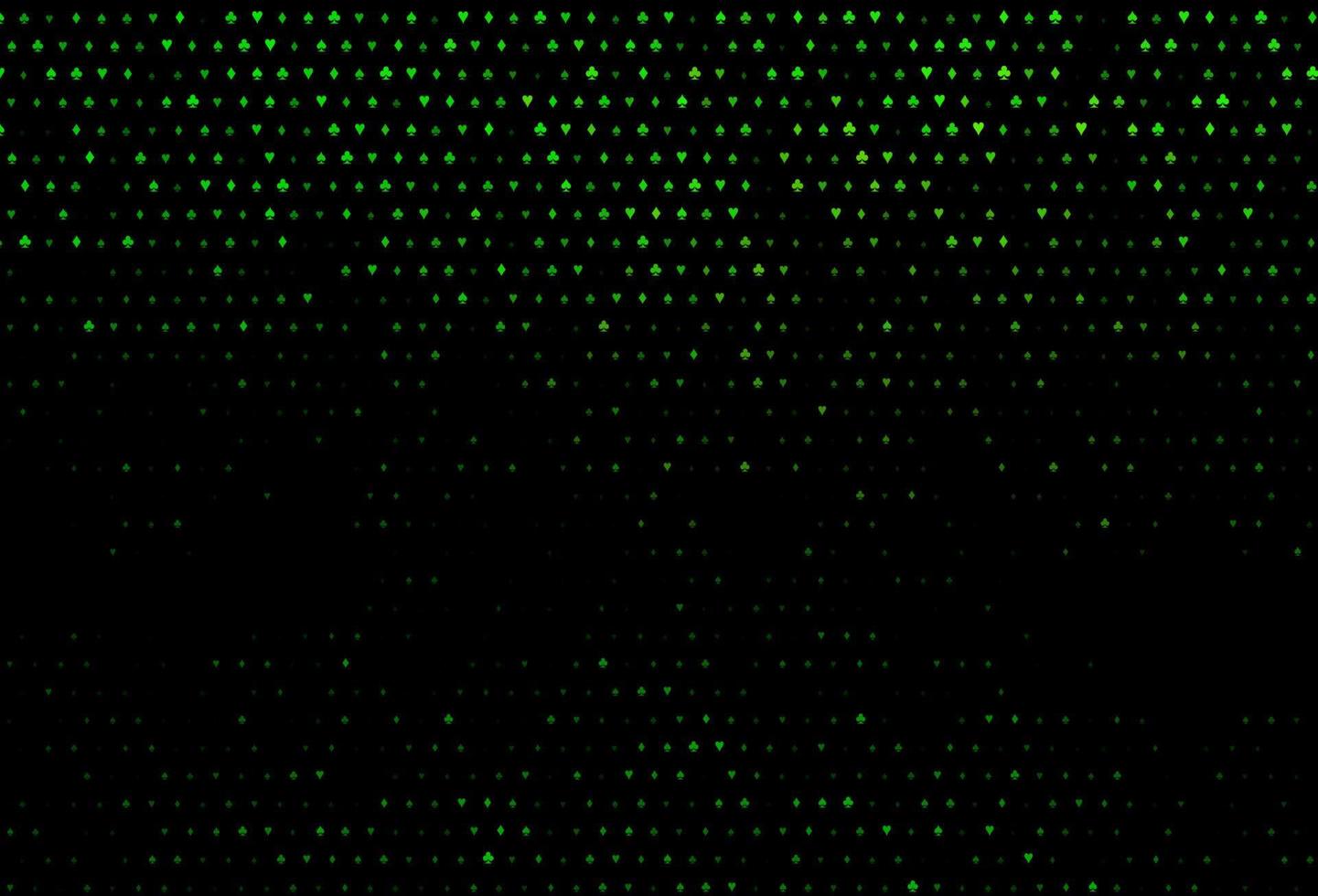 modèle vectoriel vert foncé avec des symboles de poker.