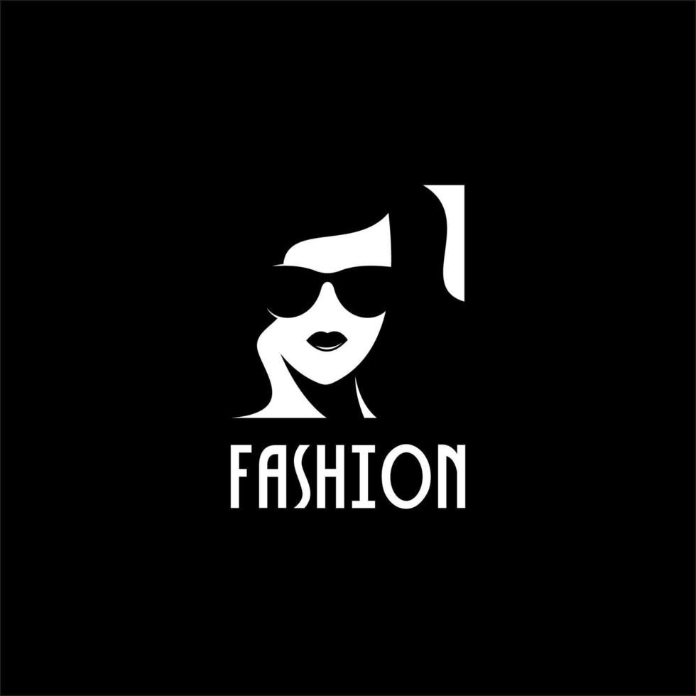 illustration logo graphique vectoriel sur les femmes avec des lunettes de silhouette, bon pour le logo de la mode féminine