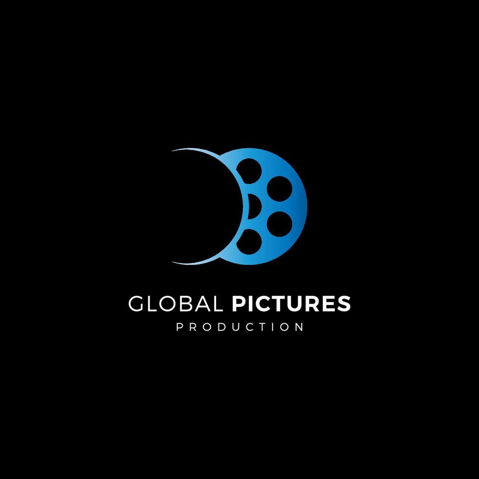 illustration logo graphiques vectoriels de la production cinématographique mondiale, bon pour le logo des cinéastes vecteur