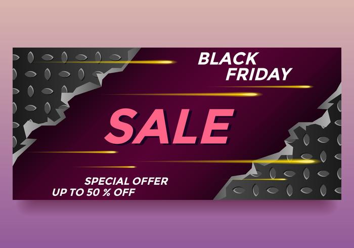 Black Friday Sale Banner Template Vecteur