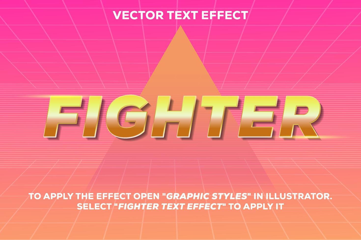 effet de texte de combattant style années 80 vecteur