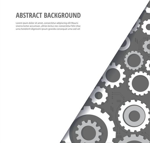 fond de roue dentée blanche abstraite engrenages vecteur