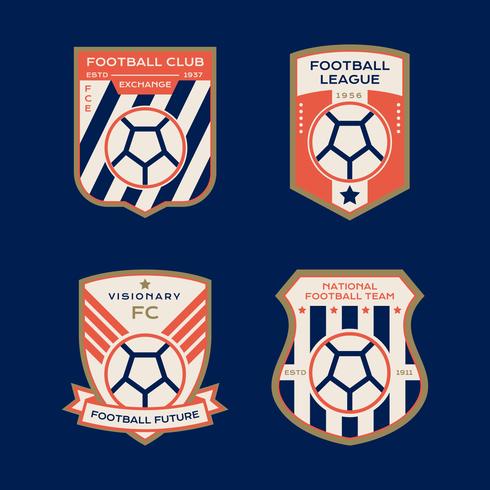 Badge de football vecteur