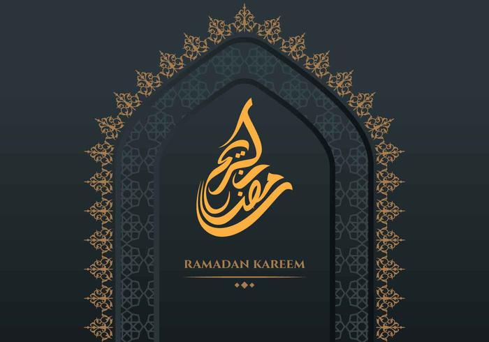 Ramadan Kareem fond de carte de voeux vecteur