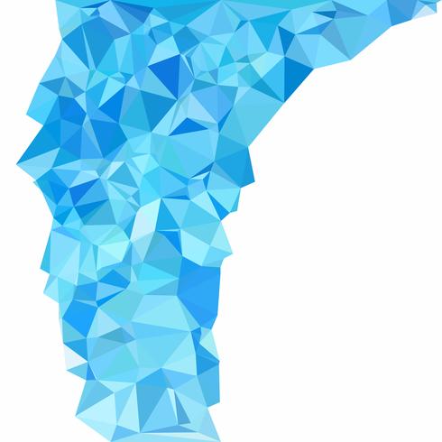 Fond de mosaïque polygonale bleue, modèles de conception créative vecteur