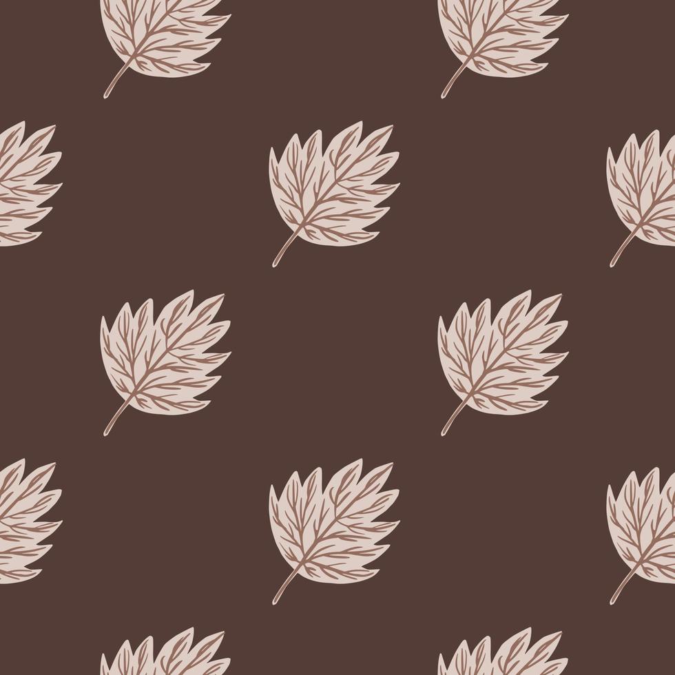 motif de doodle géométrique simple sans soudure avec ornement de feuille d'automne décoratif botanique. vecteur