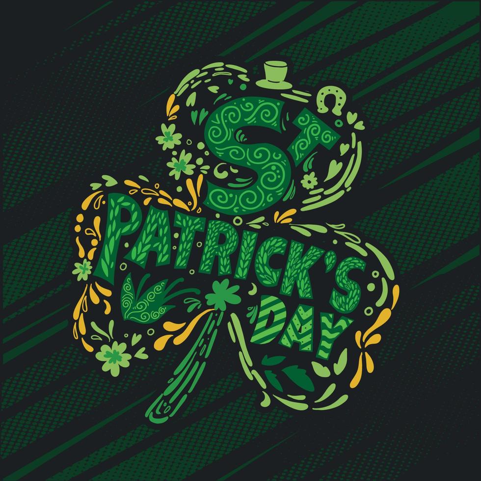 concept de typographie de la saint patrick vecteur