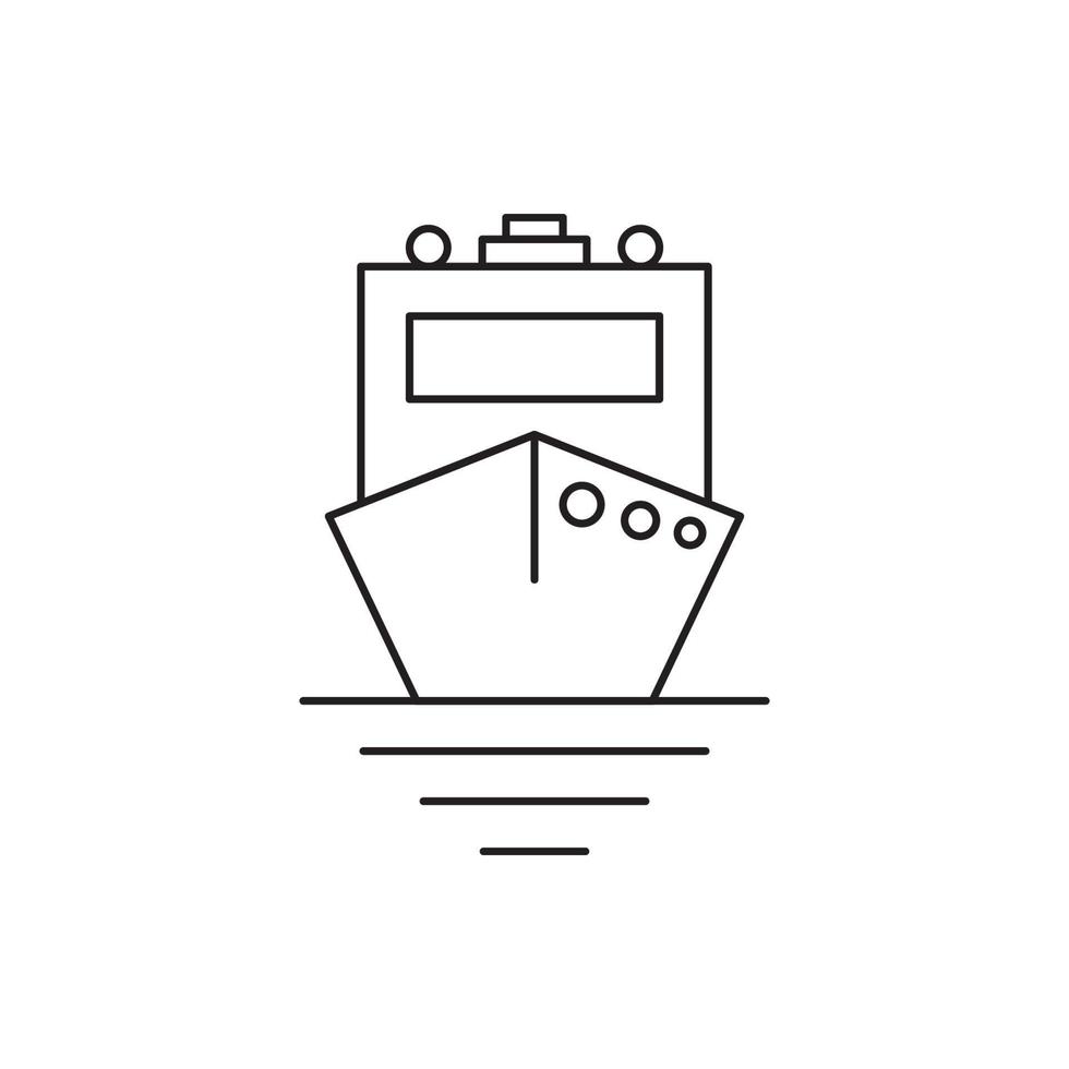 icône de bateau de voyage d'été vecteur