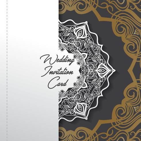 papier d&#39;invitation de mariage coupe le design vecteur