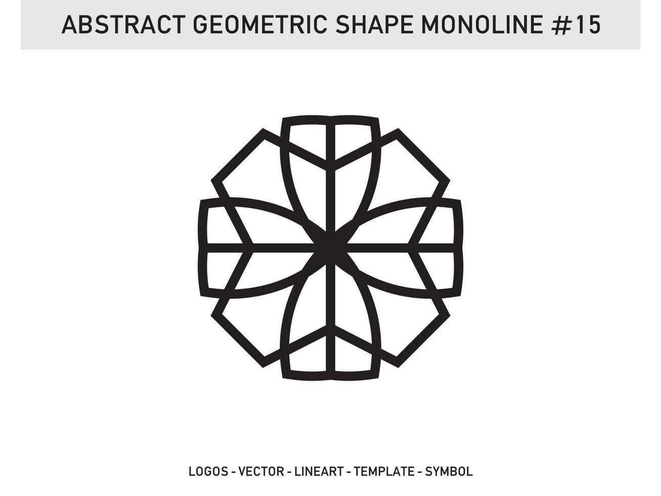 modèle de conception de carreaux géométriques monoline lineart abstrait sans soudure vecteur