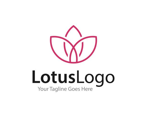 lotus logo icône illustration vectorielle vecteur