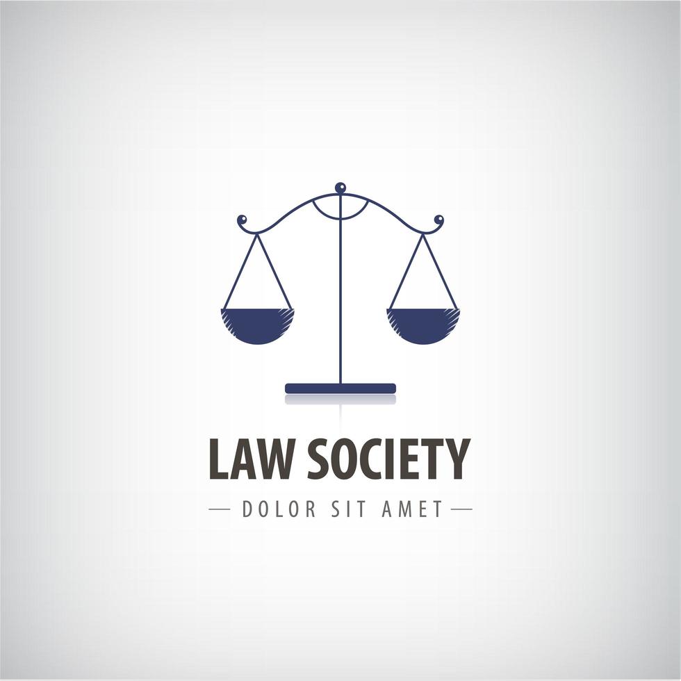 logo de bureau de droit vectoriel, icône. le juge, modèle ferme vecteur