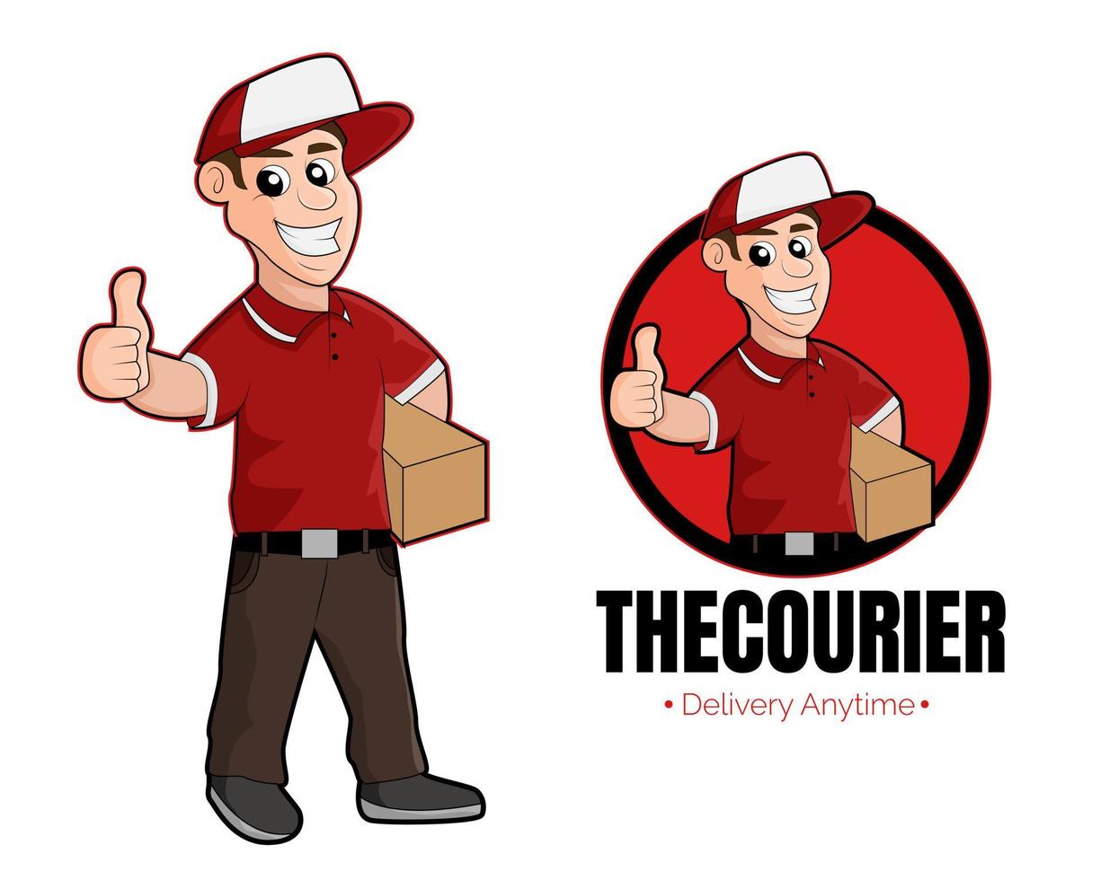 conception vectorielle d'illustration du logo de mascotte de courrier pour entreprise ou entreprise vecteur