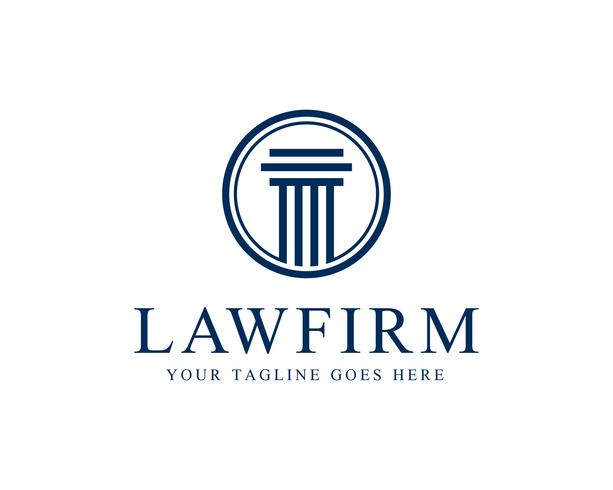 Law Firm Pillar Logo Template Vecteur