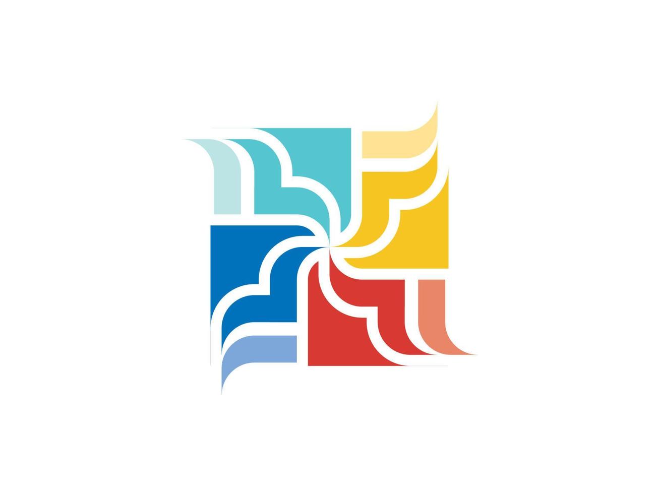 logo de conception abstraite vecteur coloré modèle créatif gratuit