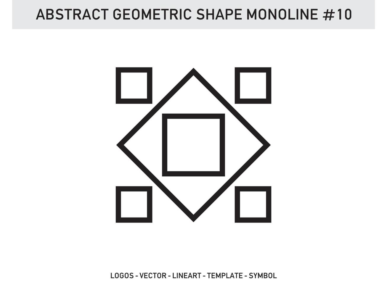 forme géométrique monoline lineart conception abstraite sans carreaux vecteur