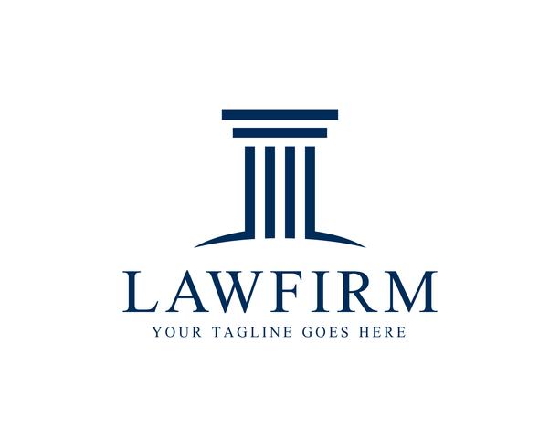 Law Firm Pillar Logo Template Vecteur