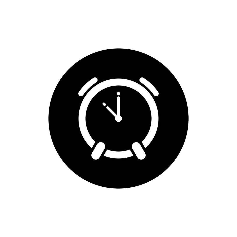 illustration d'icône de silhouette d'alarme vecteur