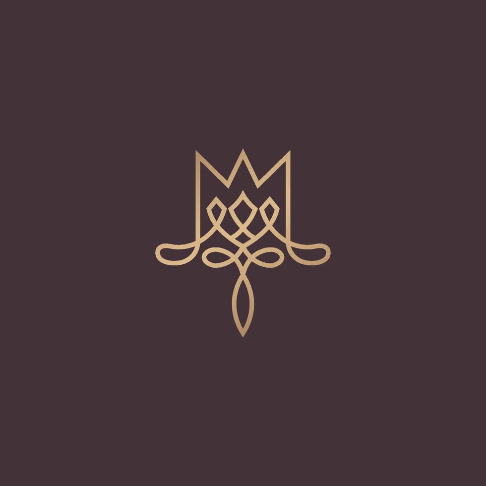 logo vectoriel infini décoratif de couronne de luxe.