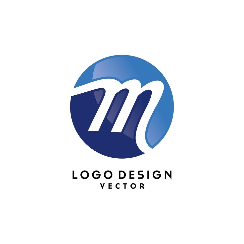 m lettre logotype création de logo d'entreprise vecteur