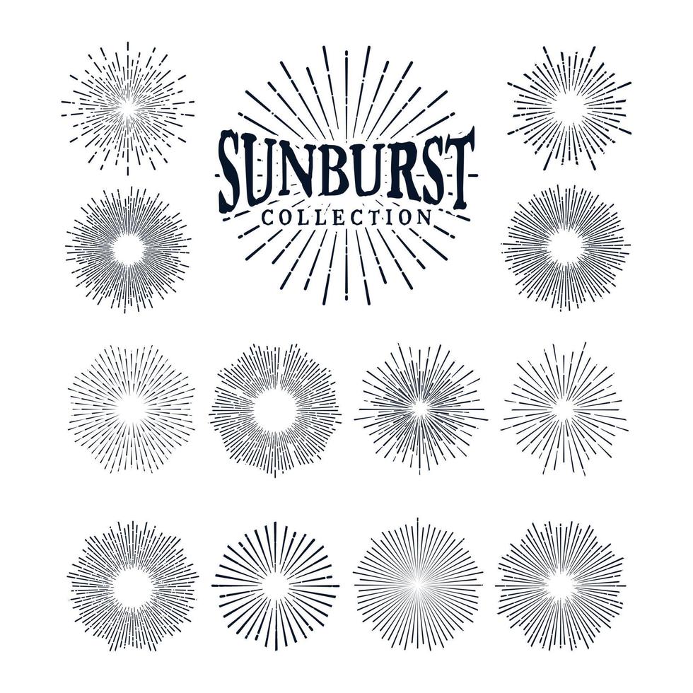 illustration vectorielle élément sunburst vecteur