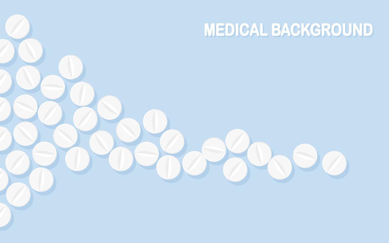 ensemble de pilules, médicaments, médicaments. comprimé analgésique, vitamine, antibiotiques pharmaceutiques. antécédents médicaux. conception de dessin animé de vecteur