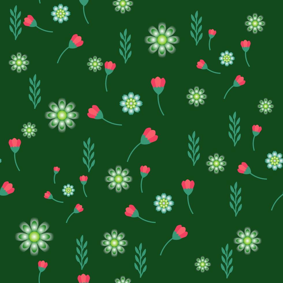 motif de fleurs colorées vecteur