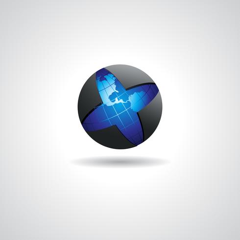 Logo du globe Concept vecteur Illustration du logo vectoriel abstrait globe