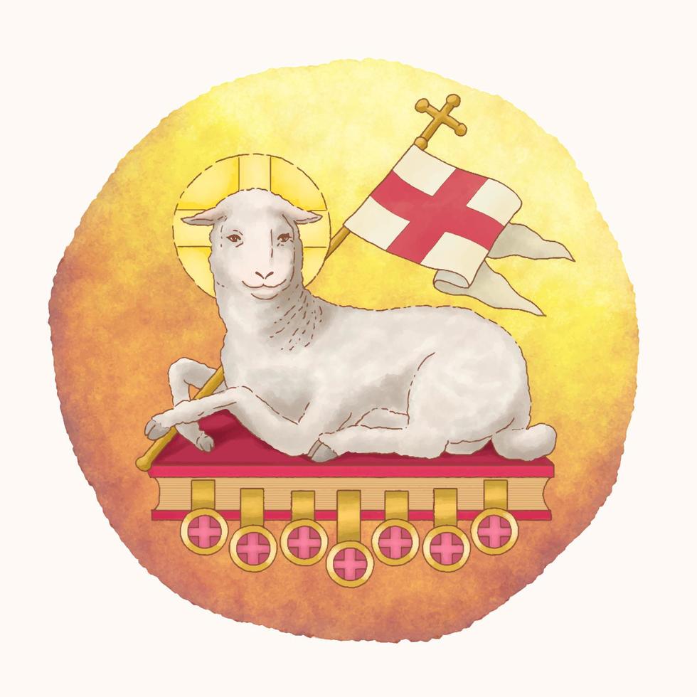 l'agneau de dieu qui enlève le péché du monde entier. Agnus Dei vecteur