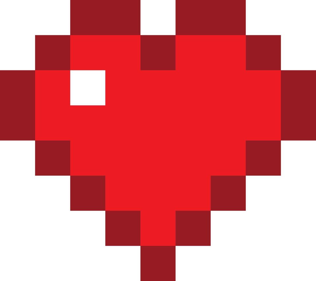 icône amour pixel art style vecteur libre modifiable