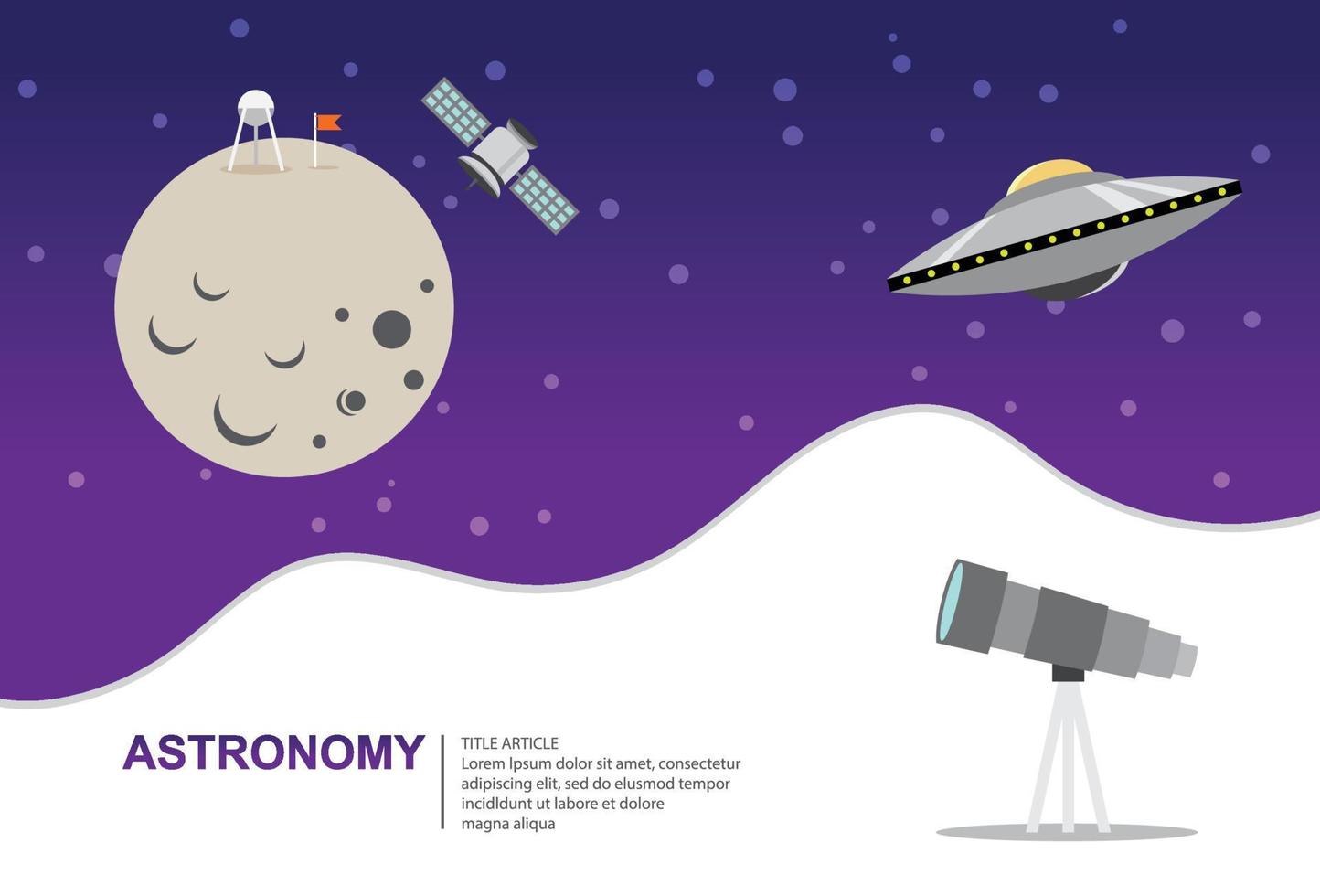 conception d'illustration vectorielle de l'éducation et de l'astronomie vecteur