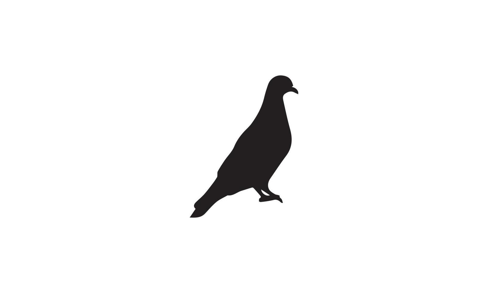 conception d'illustration vectorielle pigeon noir et blanc vecteur