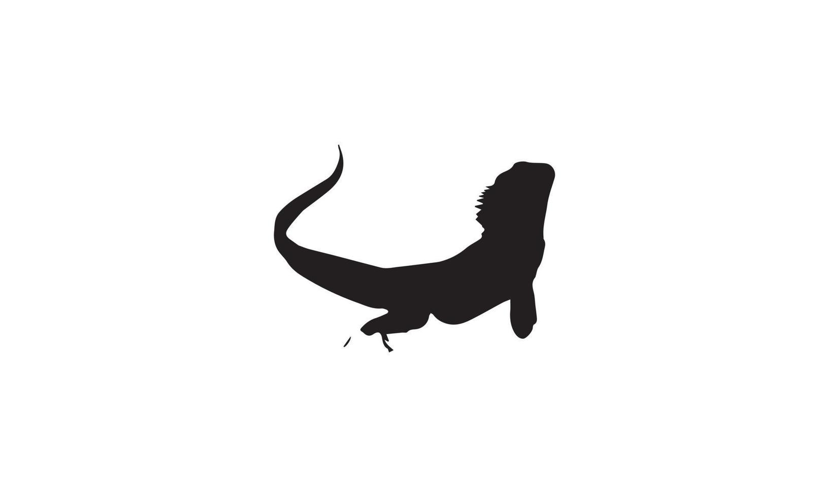 conception d'illustration vectorielle iguane noir et blanc vecteur