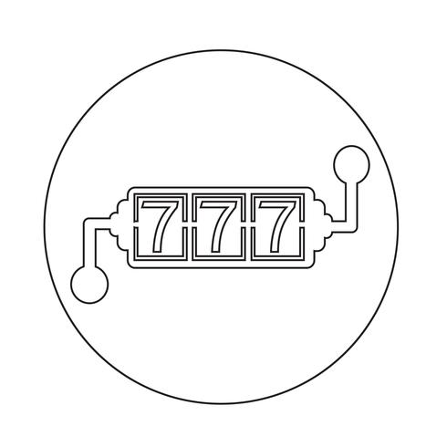 Icône de la machine à sous vecteur