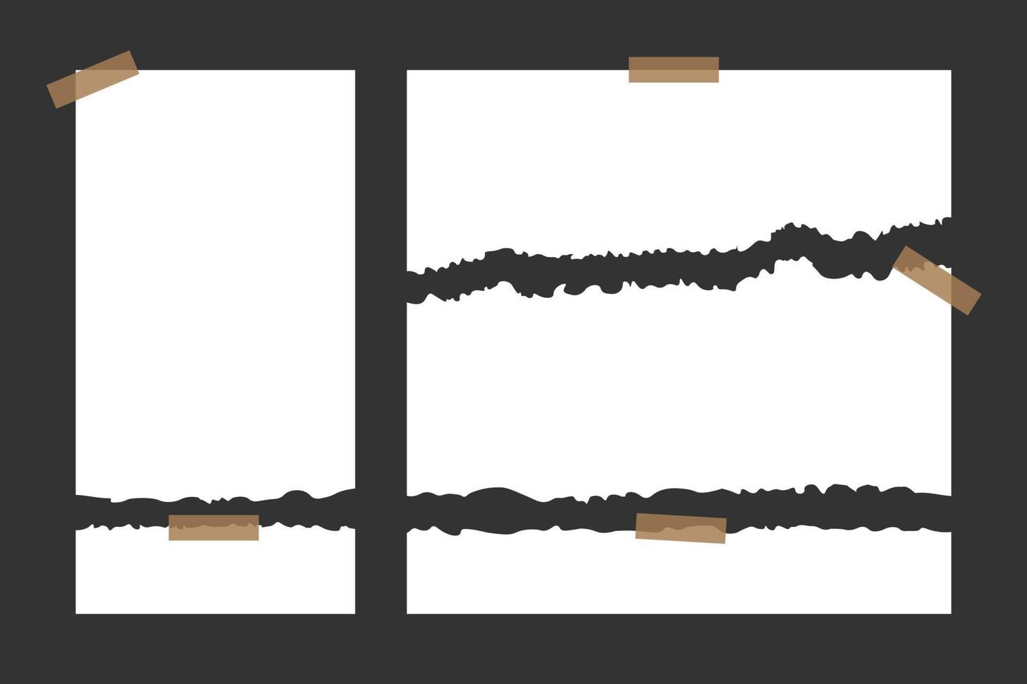 ensemble de feuilles de papier déchirées déchirées avec vecteur gratuit d'autocollant