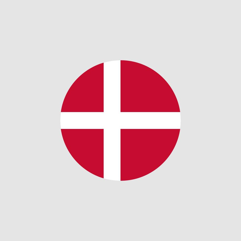 drapeau national du danemark, couleurs officielles et proportion correctement. illustration vectorielle. eps10. vecteur
