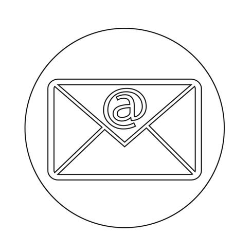 icône de symbole de courrier électronique vecteur